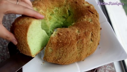 PANDAN CHIFFON CAKE - Bánh bông lan lá dứa