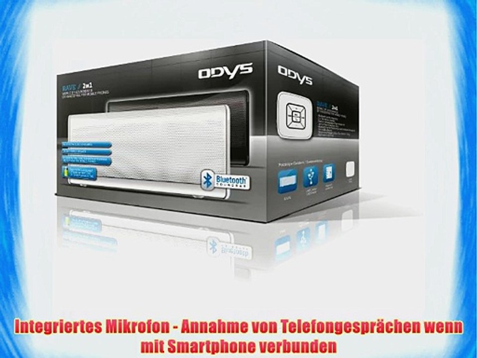 Odys Rave 2in1 Mobile Mini Bluetooth Soundbar und Freisprechanlage mit integr. Mikrophon schwarz