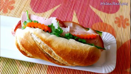 How to make Vietnamese Sandwich - Bánh mì thịt nguội