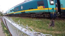 VIA Rail Train The Ocean arriving in Moncton