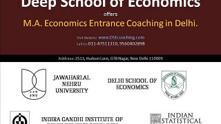 MA Economics Entrance Coaching