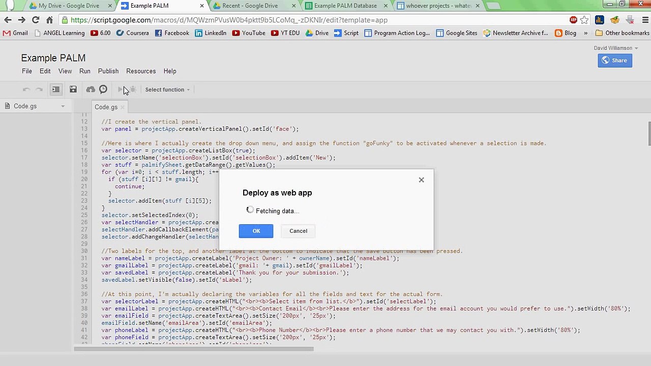 How to make a Dynamic Database using Google Apps Script