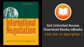 [Download PDF] International Negotiation Analysis Approaches Issues