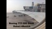 Takeoff Dubai DXB Boeing 777-300 Emirates