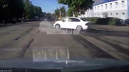 Holy Cow  Did a moose just jump over that car