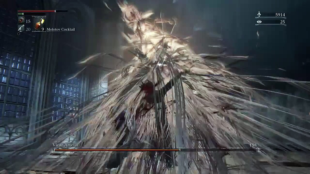 Bloodborne : Vicar amelia in 5 Miinutes (+5 cane and +1 hunter Pistol)