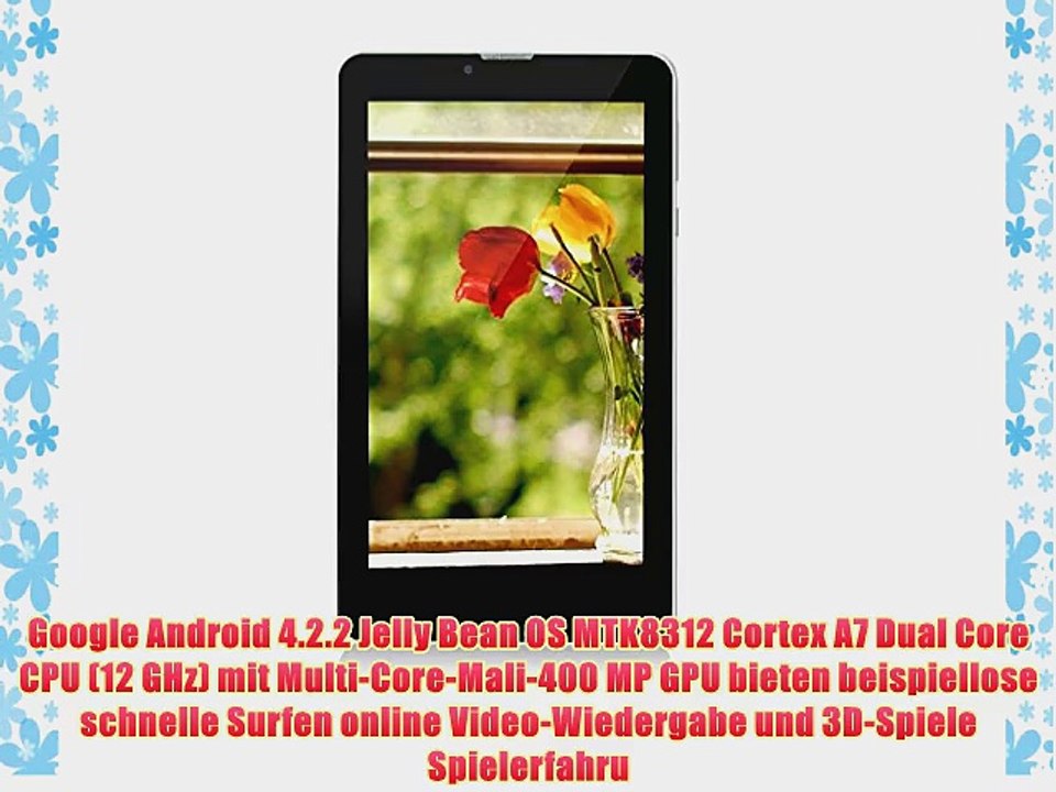 JYJ 7 Zoll Tablet PC MTK8312 WCDMA 2G   3G Google Android 4.2 Jelly Bean Handy Phablet Dual