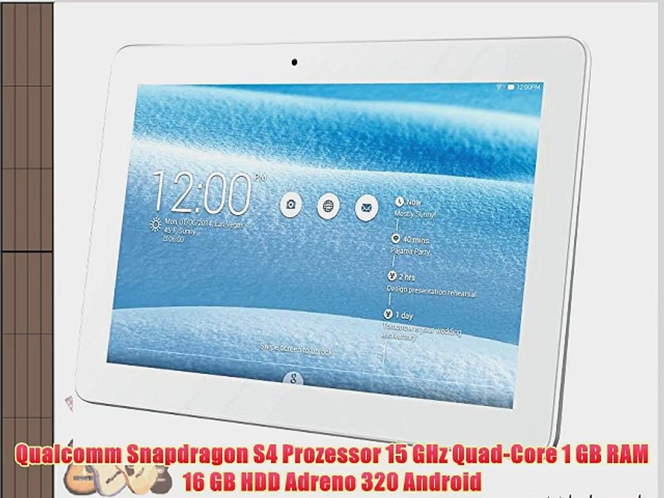 Asus ME103K-1B008A 2565 cm (101 Zoll) Tablet-PC (Qualcomm Snapdragon S4 15GHz 1GB RAM 16GB