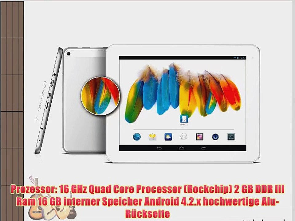 Odys Iron 246 cm (97 Zoll) Tablet-PC (16G Hz Rockchip Quad Core Prozessor 2 GB RAM 16GB HDD