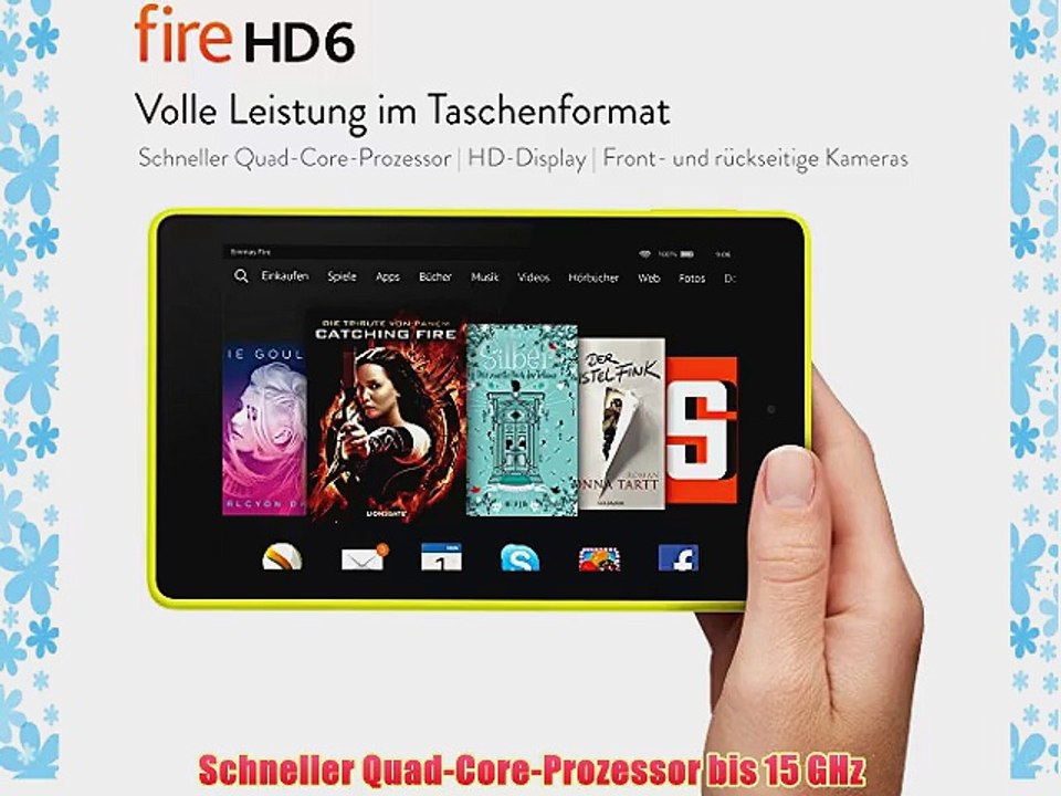 Fire HD 6 152 cm (6 Zoll) HD-Display WLAN 16 GB  (Limone) - mit Spezialangeboten