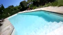 Cette chose noire qui est venue visiter sa piscine