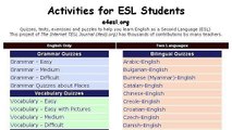 Speaking Activities For Learning English