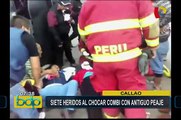Callao: siete heridos al chocar combi contra antiguo peaje