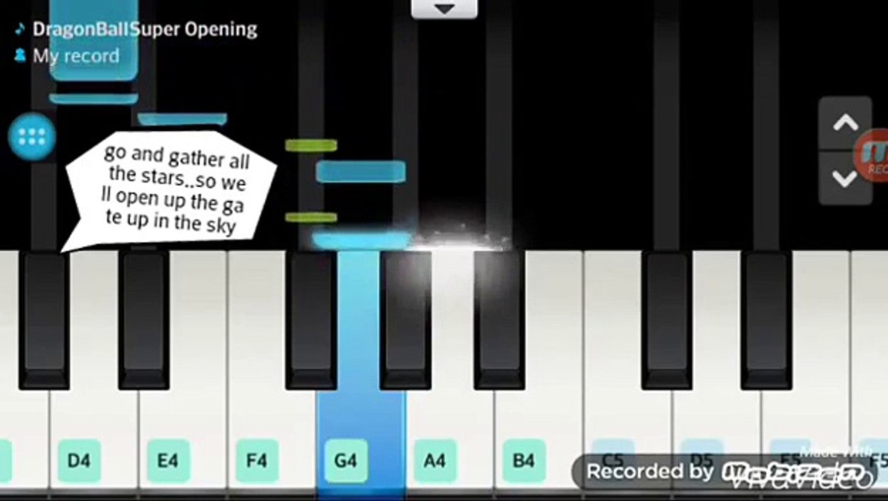 Dragon Ball Super Piano w/lyrics english