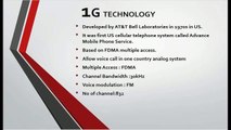 1G,2G,3G,4G Mobile Communication Technology