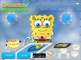 SongeBob Does Washing Dishes-Fun Game Episode For Kids-Cartoon Games