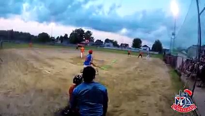 Batter Hits Home Run on Backward Swing . Surprise,