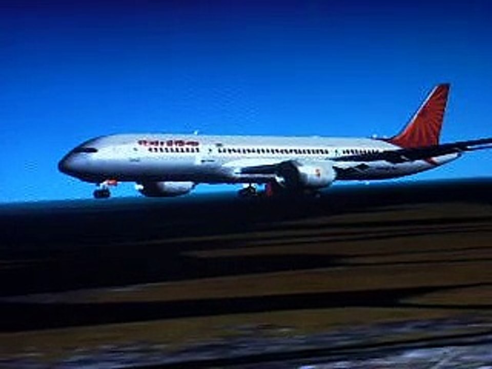 Air India Boeing 787 dreamliner landing at Heathrow in Flight Simulator 2002