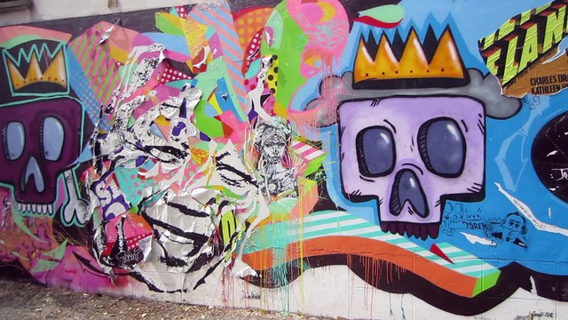 Atelier GraFfart à Saint-Ouen, expo extérieure, août 2015