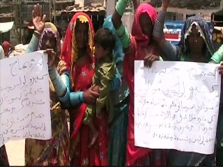 khipro protest against police khwateen ka
