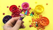 Skittles Candy Learn Colours Hidden Surprise Toys! Peppa Pig Frozen Toys!