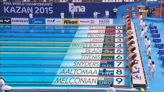 Séries 50 brasse H - ChM 2015 natation (Van der Burgh WR, Peaty, Perez-Dortona)