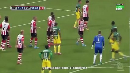 2-2 Martin Hansen (Goalkeeper) Fantastic Last Minute Goal - Ado Den Haag v. PSV Eindhoven - Eredivisie 11.08.2015