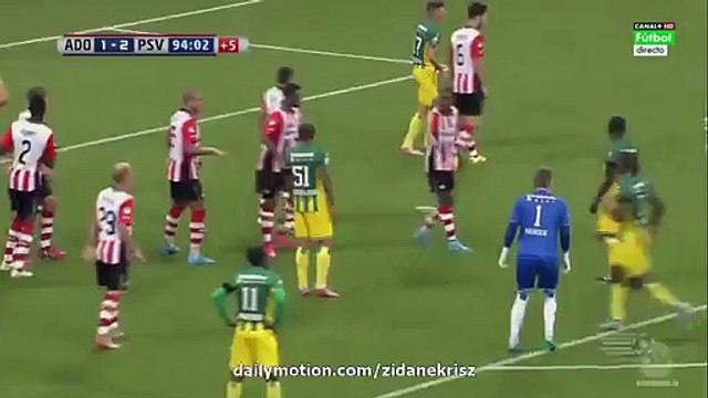 2-2 Martin Hansen (Goalkeeper) Fantastic Last Minute Goal - Ado Den Haag v. PSV Eindhoven - Eredivisie 11.08.2015