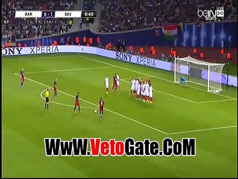 ميسى يتعادل بالهدف الاول برشلونه فى مرمى اشبيليه