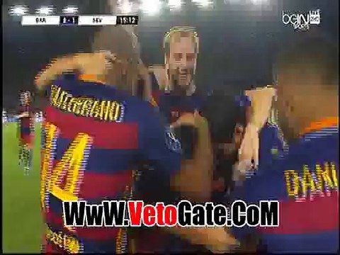 ميسى يتقدم بالهدف الثانى لبرشلونه فى مرمى اشبيليه