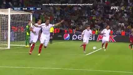 Ever Banega Goal - Barcelona 0 - 1 Sevilla 11/08/2015 - UEFA Super Cup