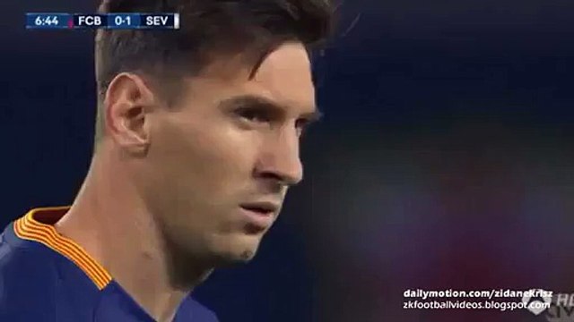 1-1 Messi Free-Kick Goal - Barcelona v. Sevilla - UEFA Super Cup - 11.08.2015