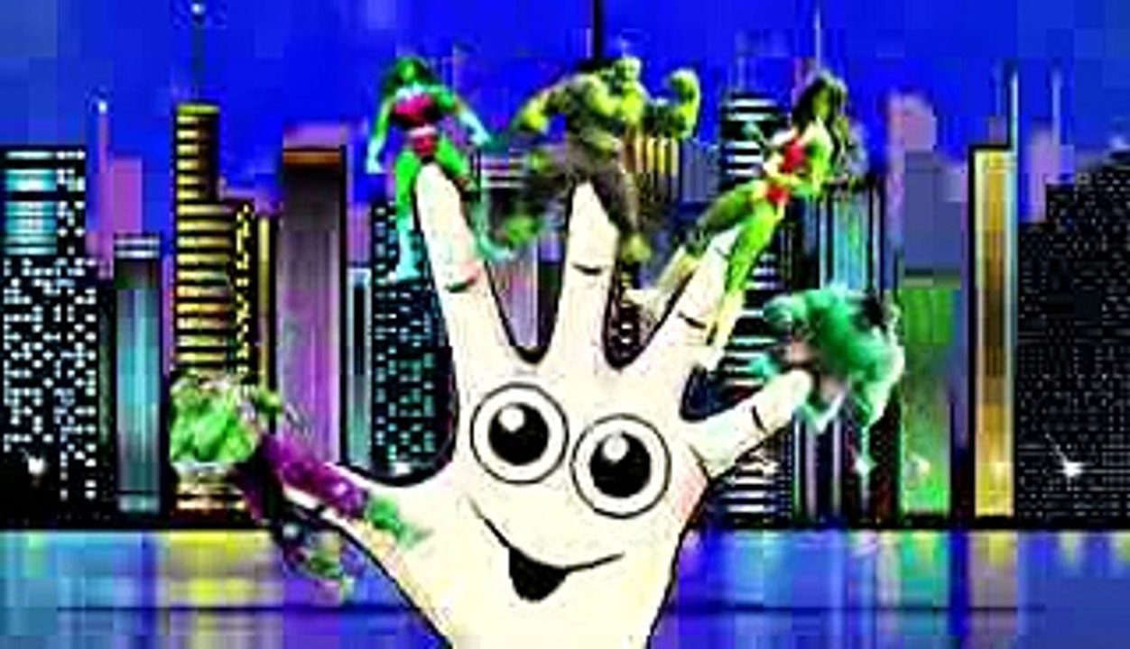 Funny HULK ♥ Cartoon Finger Family Nursery Rhymes   Songs For Children   Kinder Surprise Eggs