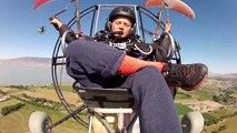 12 Year Old Paramotor Pilot Powered Paragliding Formation Flying XC With The Big Boys!!