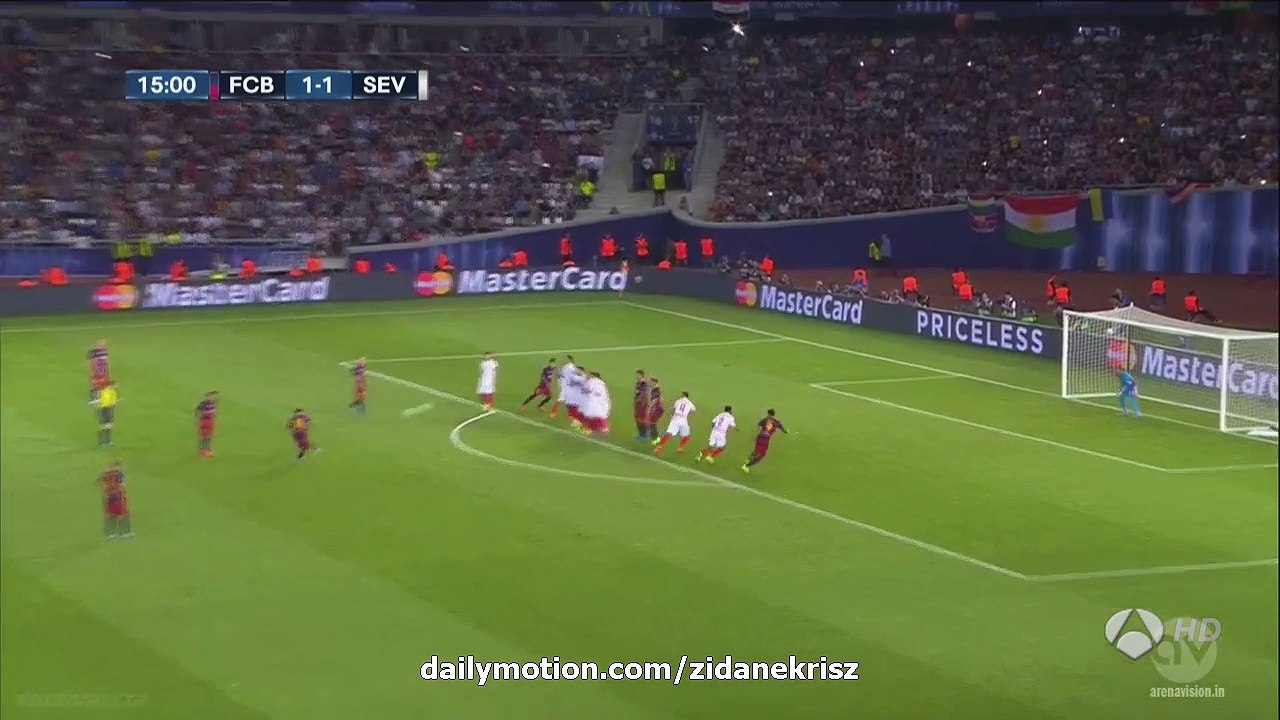 2-1 Lionel Messi Second HD | FC Barcelona v. Sevilla - UEFA Super Cup 11.08.2015 HD