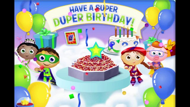 Super Why Cake Maker Birthday Party Cartoon Animation PBS Kids Game Play Walkthrough