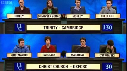 University Challenge   S43E3   Trinity, Cambridge vs Christ Church, Oxford