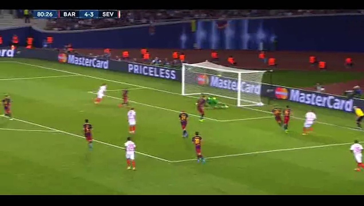 Konoplyanka Goal - Barcelona 4-4 Sevilla - 11-08-2015 UEFA Super Cup