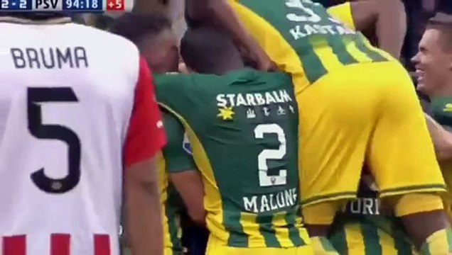 Goalkeeper Amazing Last Minute Backheel Goal ADO Den Haag vs PSV 2-2 Eredivisie