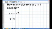 Physics: How many electrons are in 1 coulomb?