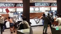 Fast food brawl: wild teenage brawl erupts at Perth Hungry Jack’s - TomoNews
