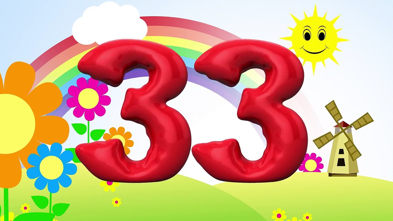 Bilingual Counting Numbers 31-40 english and spanish. Learning two languages for children
