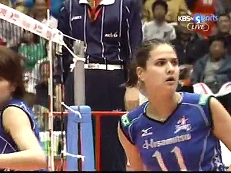 2009 KOREA-JAPAN TOP-MATCH volleyball HeungKuk X Hisamitsu 1SET [1/3]