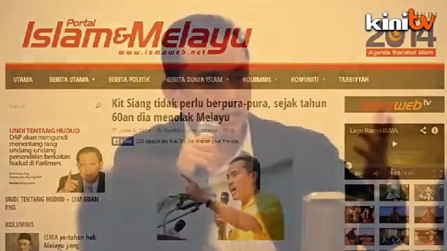 ISMA: Kit Siang nak hapus Melayu sejak tahun 60-an lagi