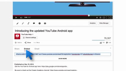 Intégrer des vidéos et des playlists
