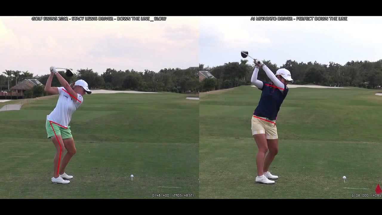 STACY LEWIS vs. AI MIYAZATO GOLF SWING