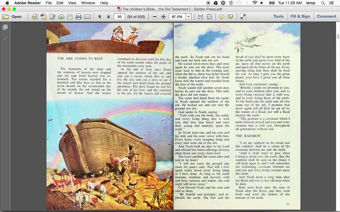 The Children's Bible - Noah and the Ark (Part 3) (read aloud)