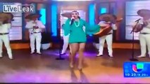 Mexican Singer's Sanitary Pad Falls Down on LIVE TV Show-copypasteads.com