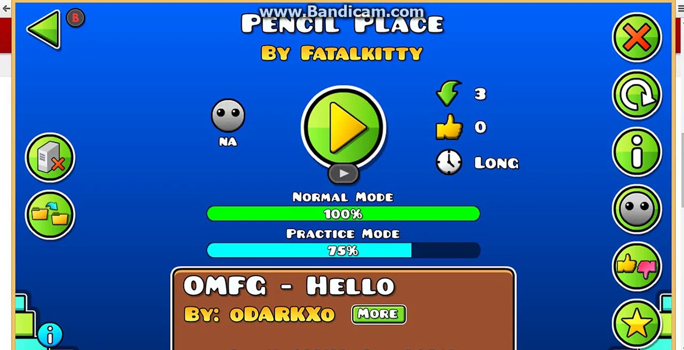 My new geometry dash level "Pencil Place"