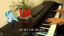 Hatsune Miku sings 'Tell Your World' along with my piano